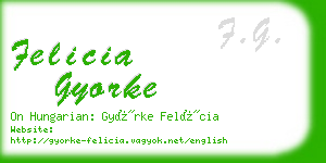 felicia gyorke business card